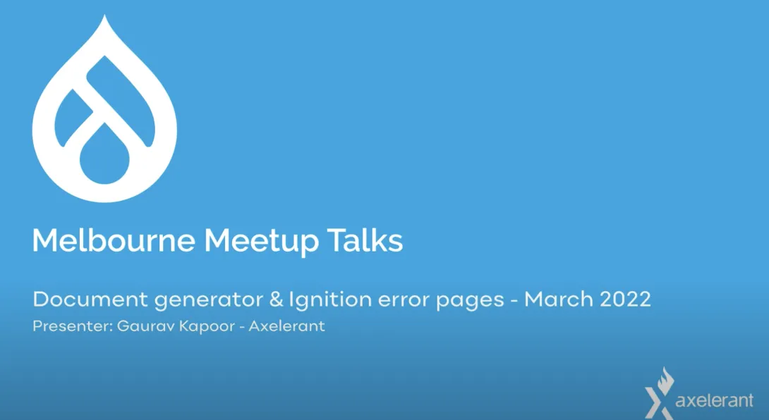 Melbourne Drupal Meetup session